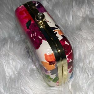 Multi-Colored Floral Clutch